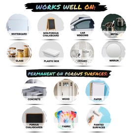 Lenski Chalk Pens for Windows, 21 Chalk Pens for Blackboard, Washable, 6 mm, Blackboard Pens, Chalk Markers, Window Pens, Washable Window Painting Pens, Glass Colouring Pens & Whiteboard Markers