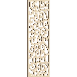 Ekena Millwork WALW28X70X0375IRVBI Irving Decorative Fretwork Wood Wall Panels, 27 3/8"W x 69 3/8"H, Birch