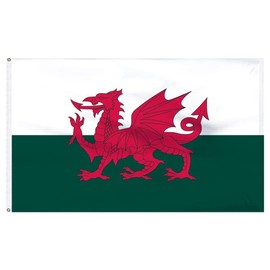 Super Tough USA-Made Wales 4ft x 6ft Banner Flag | Patriotic Banner Flag with Only Pole Hem | Suitable for Outdoor Use