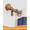 Wood Curtain Rods for Windows 48 to 84 Inch, 1