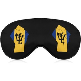 Soft Travel Sleep Eye Mask, Lightweight Adjustable Night Shade Cover for Naps and Trips - Barbados Barbadians