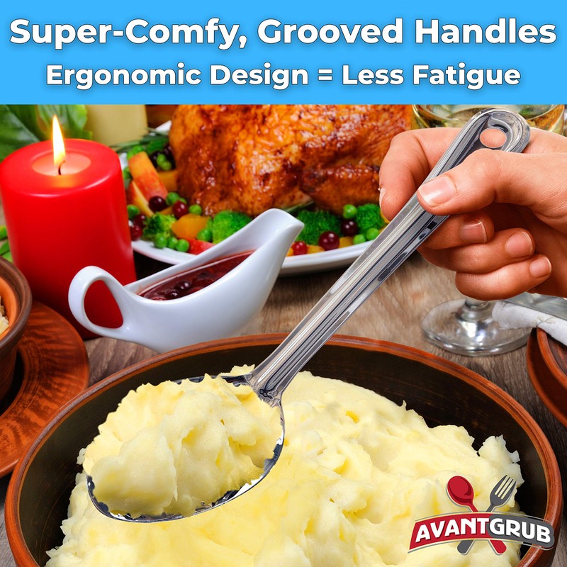 Super Strong, Ergonomic 11 in Serving Spoon 1 Pk. Big,