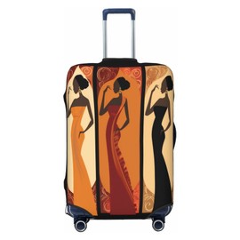 YouQu Women Travel Luggage Suitcase Cover, African Girl Washable Luggage Cover XL - Fits 29-32 inch luggage