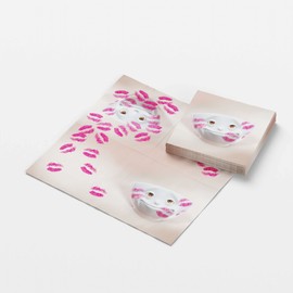 FIFTYEIGHT PRODUCTS Mugs/Napkins, Lunch "Kissed" (Multi-Colour, Made in Germany)