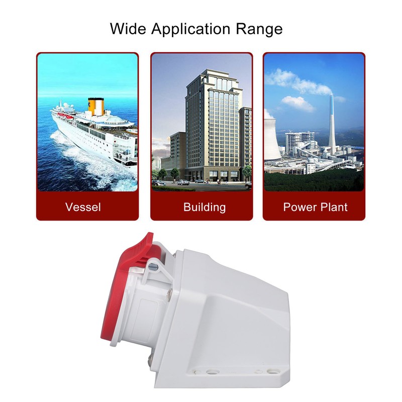 Industrial Power Socket IP44 Waterproof Dustproof 5 Core 16A 3P+N+E