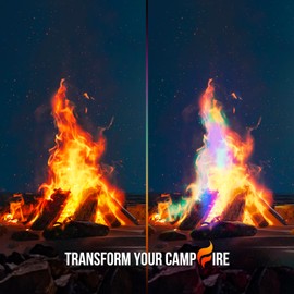 Fire Dazzle Fire Color Changing Packets for Fire Pit - 12 Pack Color Packets, Flame Changer for Fire Pit and Campfires - Camping Games Accessories for Kids and Adults