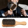 Cepillo de madera para barba de bigote, cepillo de barba