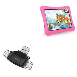 BoxWave Smart Gadget Compatible with Veidoo Kids Tablet (10 in) - AllReader SD Card Reader, microSD Card Reader SD Compact USB - Jet Black