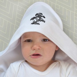 Azeeda 'Chinese Style Tree with Plants' Baby Hooded Towel (HT00035139)