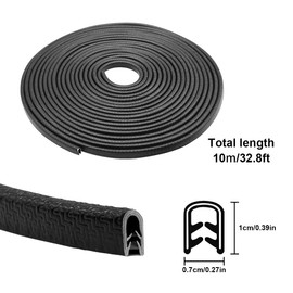 WAIZHIUA 10M/32FT Car Door Edge Protector Black Rubber Seal U Shape Car Edge Trim Car Door Edge Guards Car Door Rubber Seal Strip Trim Seal Fit for Cars Trucks SUVs Boats RVs Trucks