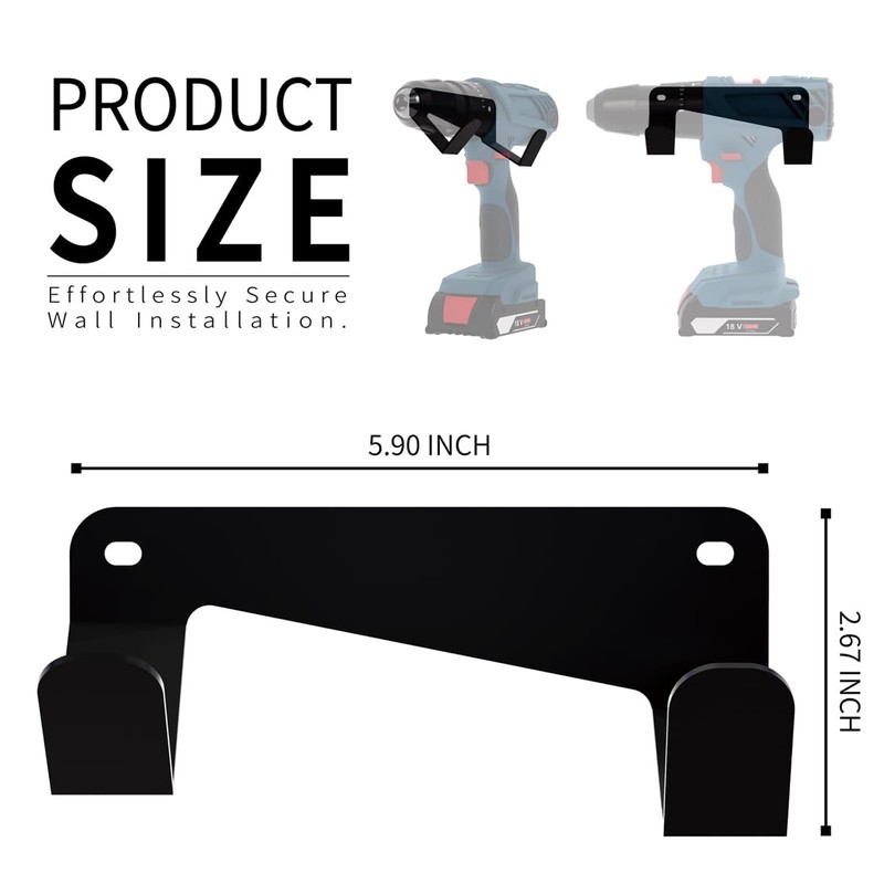 Vakonyx Drill Holder, Heavy Duty Steel Drill Dock Wall Mount,