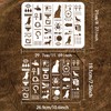 FINGERINSPIRE Egyptian Hieroglyph Stencil Template 29.7x21cm Egyptian Template Plastic Cat
