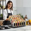 MAYZOLOP 4 Tier Spice Rack, Kitchen Cupboard Organiser, Black Detachable