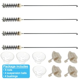 4Pcs Washer Suspension Rod Kit For Roper RTW4640YQ0 RTW4640YQ1 RTW4740YQ0, Admiral ATW4675YQ0 ATW4675YQ1
