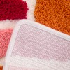 Boho Half Circle Bath Rug, Retro Sun Bathroom Rug Non