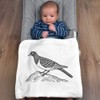 Azeeda 'Dove on Rock' Cotton Baby Blanket/Shawl (BY00039140)