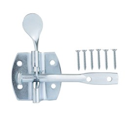 TERF® Heavy Duty Auto Gate Latch Door Lock Silver Self Locking Door Gate Catch Lock - Weather Protection Auto Door Latches for External Doors Gate Shed Door Lock with Fixing - Pack of 1