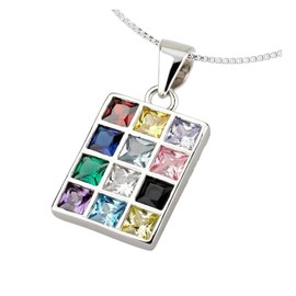 Ephod Breastplate Necklace, Priest Breastplate, Hebrew Jewelry, Hoshen Necklace, Tribes of Israel Necklace, 925 Sterling Silver Jewelry, Jewish Jewelry for Women, Mens Jewish Jewelry, Israel Blessing Necklace, Holy Land Souvenirs, Israeli Made Jewelry (i