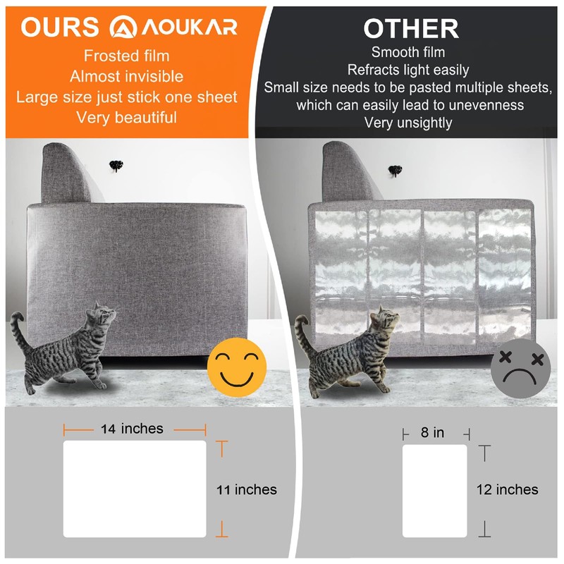 Cat Furniture Scratch Protector, Couch Guards for Cats, 12-Piece Set