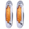 Pair 16LEDs Taillight Electroplated Trim Side Marker Auto External Lamps