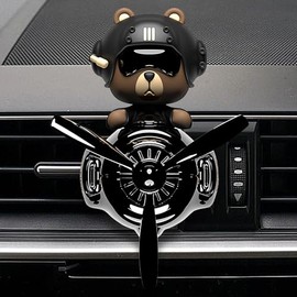 Aromatizante Para Auto Forma De Oso, Ambientador Para Coche, Decorativos Accesorios Auto, Salida De Aire Personalizada, Con Hélice Giratoria, P-ara Viajes Desplazamientos