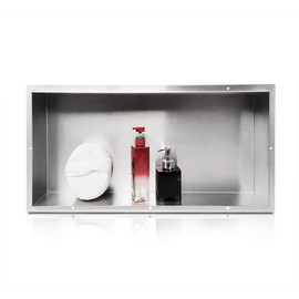 Stainless Steel Shower Niche Inwall 12" x 24", Single Recessed Shower Shelf, One Inner Shelf High End Materials, Modern and Elegant Design, Easy to Install, Perfect for Shampoo and Soap Storage