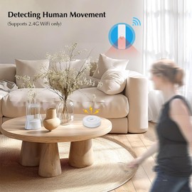 eMylo WiFi Motion Sensor 2 Packs Smart Motion Detector,Sensor Detector 100dB Smart Siren Alarm Set for Home and Basement Compatible with TUYA/Smart Life(Supports 2.4G WiFi only)