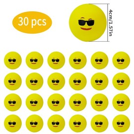 Regerly Table Tennis Balls, 30 Pieces Fun Balls Training Ping Pong Balls Mixed Colours Table Tennis Balls Set for the Amusement Park Launch Machine Happy Withdrawn Amount for Table Tennis (2)