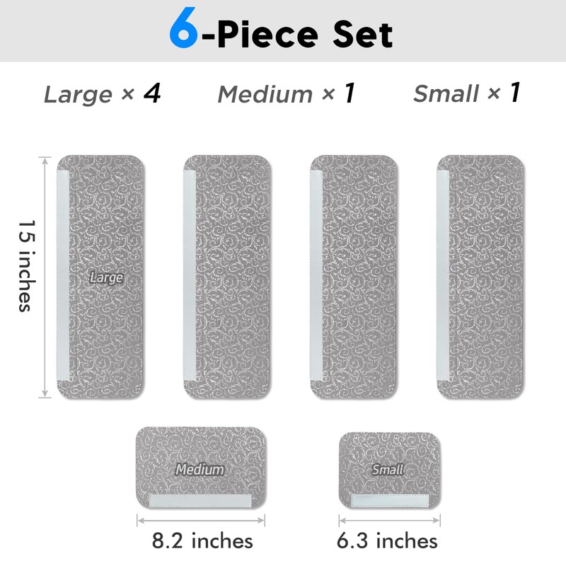 Refrigerator Door Handle Covers, Set of 6, Non-Slip Appliance Handle