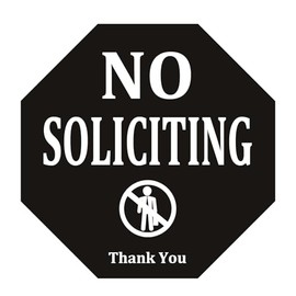No Soliciting Thank You Sign Metal Do Not Disturb Sign for House Ring Doorbell Do Not Knock Suitable for Undisturbed Napping, Baby Sleep, and Dog Barking Black