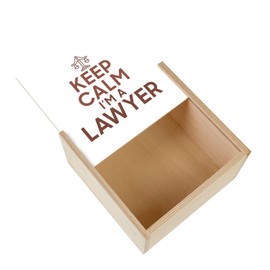 Fabulous Wooden Box - Keep Calm I'm a Lawyer Parody Métier Job Avocado (11 x 11 x 3.5cm)