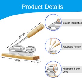 HOFHTD Nutcrackers for Nuts, Nut Crackers for Pecans, Heavy Duty Nut Cracking Tools, Adjustable Pecan Cracker Sheller, HOFHTD Pecan Nut Cracker Opener Tool for Walnuts Pecans Hazelnuts Almonds Brazil Nuts