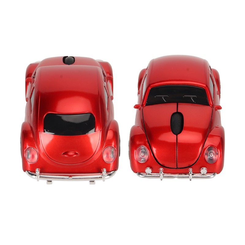 Wireless Mouse Red Sports Car Style 2.4GHz USB Receiver 1600DPI