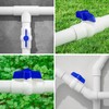 EPHECH 20PCS 1/2" PVC Ball Valve, SCH40 Slip PVC Water
