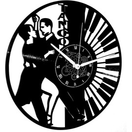 Instant Karma Clocks Wall Clock Dance Tango Couple Dancers, Vinyl, Vintage, Handmade