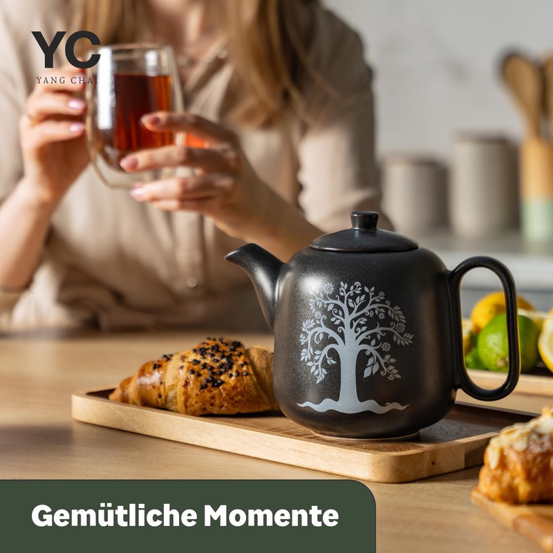 YC Yang Chai Teapot with Strainer (1.3 L) - Ceramic
