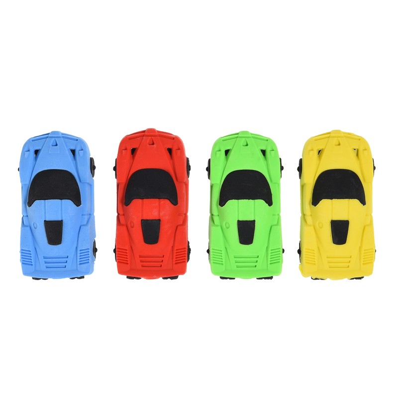 MGTECH Car Erasers for Kids, 12Pcs 3D Mini Vehicle Puzzle
