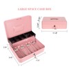 Cash Box with Money Tray and Key Lock, Money Box