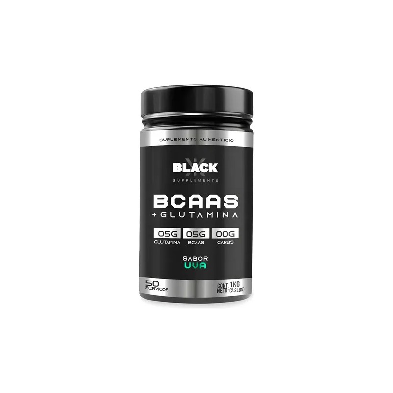 Black Supplements Aminoácidos Bcaas + Glutamina 1kg