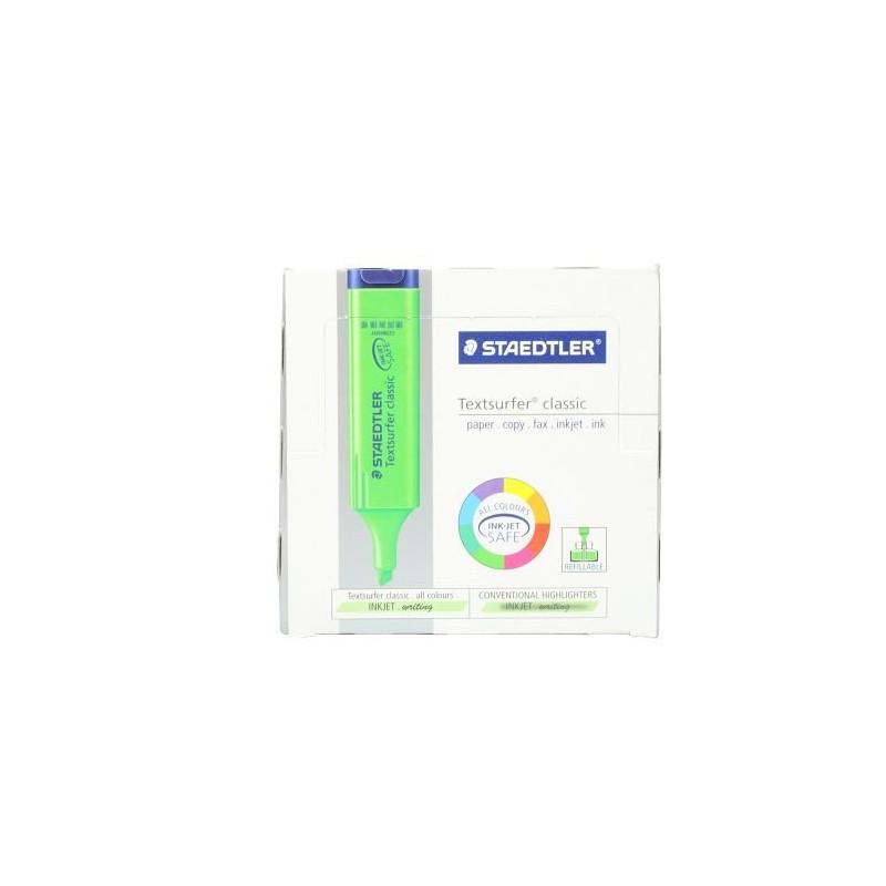 Staedtler Turquoise Highlighter Pens Textsurfer Classic Refillable Fast Dry Ink