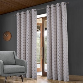 always4u Faux Linen Private Small Stripes Textured Window Curtain Panels Set of 2 Blue 54 * 108 Inches