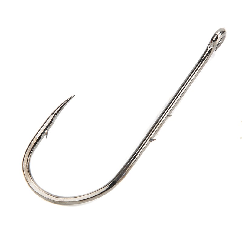 100Pcs 6/0# High Carbon Steel Sharp Fish Hooks with Barb