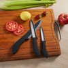 3Pcs Fruit Knife with Ergonomic Handle Black Blade Ceramic Cooking