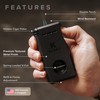 KLARO Double Torch Lighter and V-Cut Cutter, Spring-Loaded V-Cut, Swivel