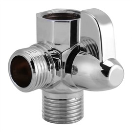 3-Way Diverter Valve G1/2 Inch T Shape Shower Adapter Shower System Replacement Part Shower Arm Diverter Valve Diverter Valve Diverter Valve Brass Chrome Polished for Hand Shower Kitchen