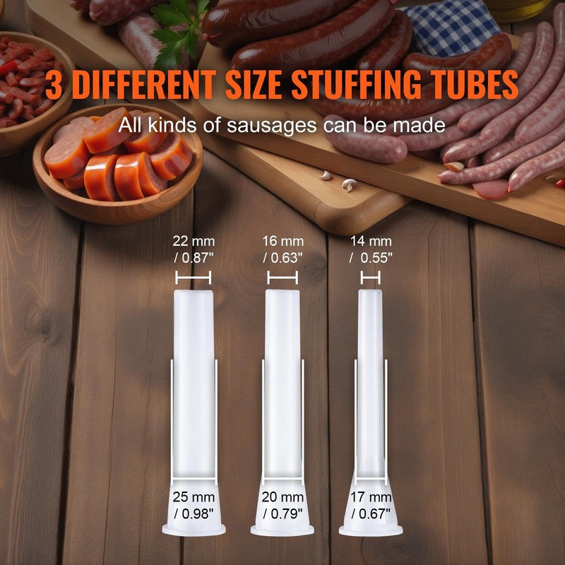 VEVOR Manual Sausage Stuffer, 2 L / 5 LBS Vertical