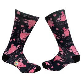 Keiutexe Cervix Uterus OBGYN Socks For Men Women Gift Funny Crazy Crew Socks
