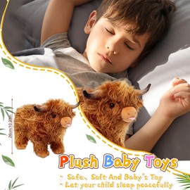ZPSOSPZ Highland Cow Stuffed Animal Toys, Highland Cow Plush Toy, Farm Stuffed Animals Plush Toy, Realistic Soft Cuddly Farm Toy, Home Decor Kids Gift 28cm