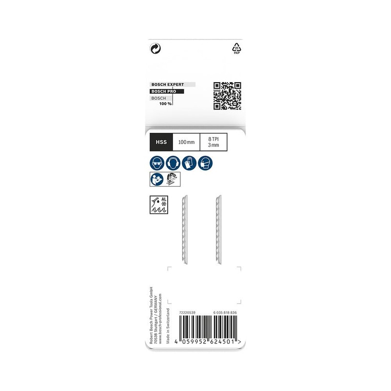 Bosch 2 x Pro Aluminium T127D Jigsaw Blades (for Aluminium,