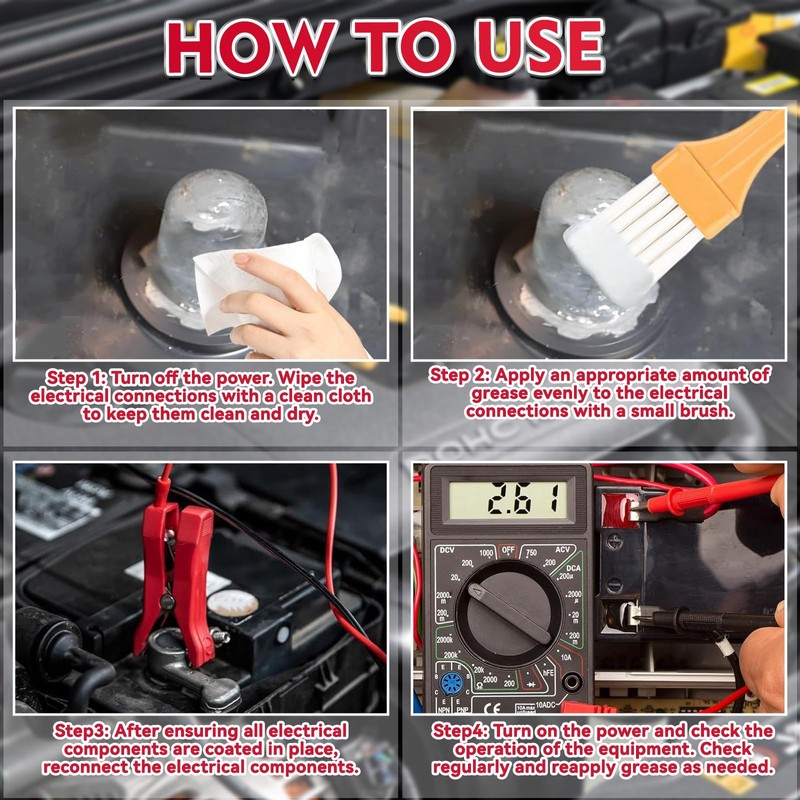 AstraVox Silicone Dielectric Grease for Electrical Connectors Automotive, Spark Plug